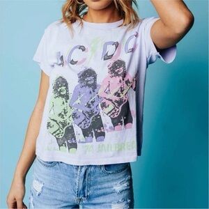 Daydreamer AC/DC Jailbreak Weekend Tee Purple Graphic Shirt Size Small